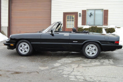 Alfa Romeo Spider Veloce Black 1987 Driver Side View