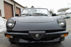 Alfa Romeo Spider Veloce Black 1987 Front View