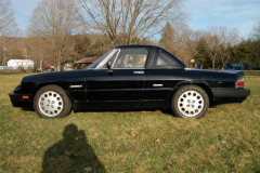 Alfa Romeo Quadrifoglio Spider Black 1988 Driver Side View