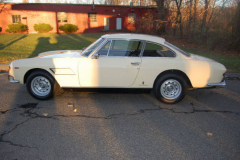 Ferrari 330 GT 2 Plus 2 Two Headlight White 1966 Driver Side View