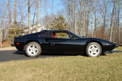 Ferrari 308 GTSi Black 1982 Passenger Side View