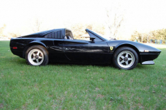 Ferrari 308 GTSi Black 1982 Passenger Side View