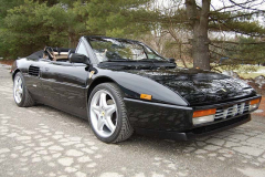 Ferrari Mondial T Cab Black 1990 Passenger Side View