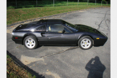 Ferrari 328 GTS Black 1986 Passenger Side View