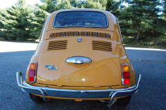 Fiat 500L Yellow 1969 Rear View