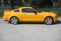 Ford Shelby GT500 Yellow 2008 Passenger Side View