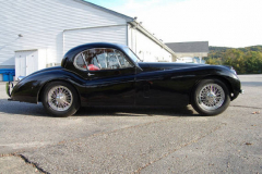 Jaguar XK 120 Coupe Black 1950 Passenger Side View