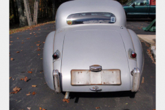 Jaguar XK120 White Project Car 1952 Rear View