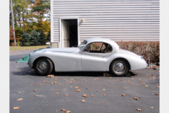 Jaguar XK120 White Project Car 1952 Driver Side View