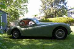 Jaguar XK120 Coupe Green 1953 Passenger Side View