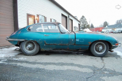 Jaguar XKE Series 1 Coupe Blue 1964 Passenger Side View