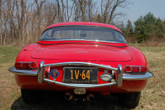 Jaguar XKE Series 1 Roadster Red 1964 Rear View