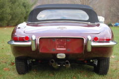 Jaguar XKE Roadster Series 1 5 Burgundy 1967 Rear View