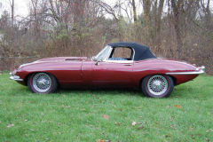 Jaguar XKE Roadster Series 1 5 Burgundy 1967 Driver Side View