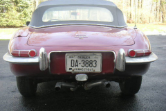 Jaguar Series 1.5 Roadster Burgundy 1968 Rear View