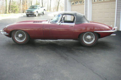 Jaguar Series 1.5 Roadster Burgundy 1968 Driver Side View