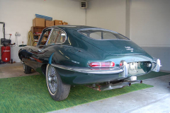 Jaguar XKE Series 1 Coupe Green 1968 Passenger Side View