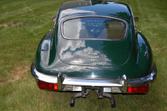 Jaguar XKE Series 2 Coupe Green 1970 Rear View