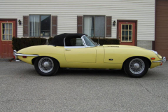 Jaguar XKE Series 2 Roadster Yellow 1971 Passenger Side View