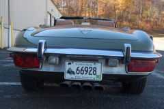 Jaguar XKE Series 3 Roadster Green 1973 Rear View