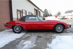 Jaguar XKE Series 3 Roadster Red 1973 Passenger Side View