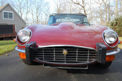 Jaguar XKE Series 3 Roadster Burgundy 1974 Front View