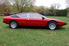 1975 Lamborghini Urraco Red Passenger Side View