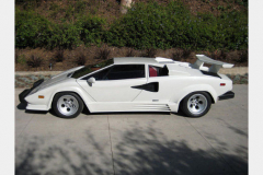 Lamborghini Countach White 1988 Driver Side View