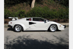 Lamborghini Countach White 1988 Passenger Side View