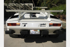 Lamborghini Countach White 1988 Rear View