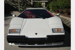 Lamborghini Countach White 1988 Front View