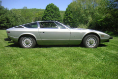 Maserati Khamsin Silver 1977 Passenger Side View