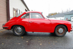 Porsche 356 SC Red 1964 Passenger Side View