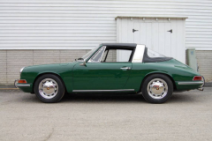 Porsche 911 L Soft Window Targa Green 1968 Driver Side View