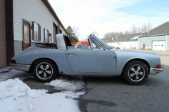 Porsche 911 S Soft Window Targa White 1968 Passenger Side View