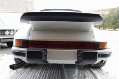 Porsche 911 Coupe Slant Nose V-8 White 1969 Rear View