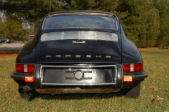 Porsche 911 E Black 1970 Rear View