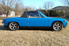 Porsche 914 6 Blue 1970 Passenger Side View