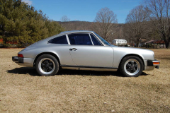 Porsche 911 Coupe Silver 1977 Passenger Side View