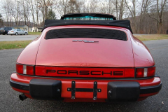 Porsche 911 SC Cab Convertible Kiln Red 1983 Rear View