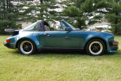 Porsche 911 SC Targa Turbo Blue 1983 Passenger Side View