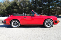 Porsche 911 Carrera Cabriolet Red 1985 Passenger Side View