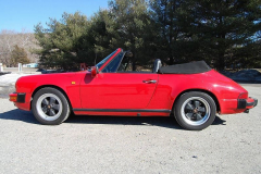 Porsche 911 Carrera Cabriolet Red 1985 Driver Side View