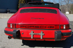 Porsche 911 Carrera Cabriolet Red 1985 Rear View