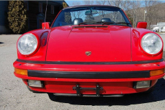 Porsche 911 Carrera Cabriolet Red 1985 Front View