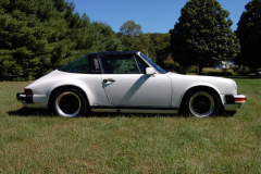 Porsche 911 Carrera Targa White 1987 Passenger Side View