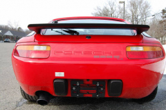 Porsche 928 S4 Red 1987 Rear View