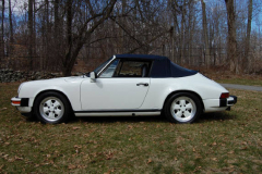 Porsche 911 Cab White 1988 Driver Side View