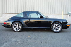 Porsche 911 Targa Black 1989 Passenger Side View