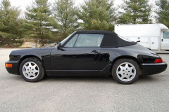 Porsche 911 Convertible Black 1991 Driver Side View